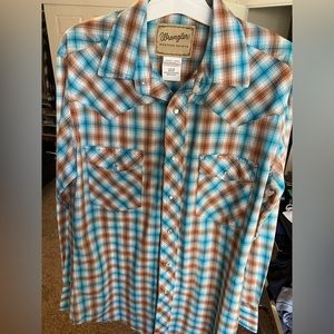 Wrangler Pearl snap- (size Small)